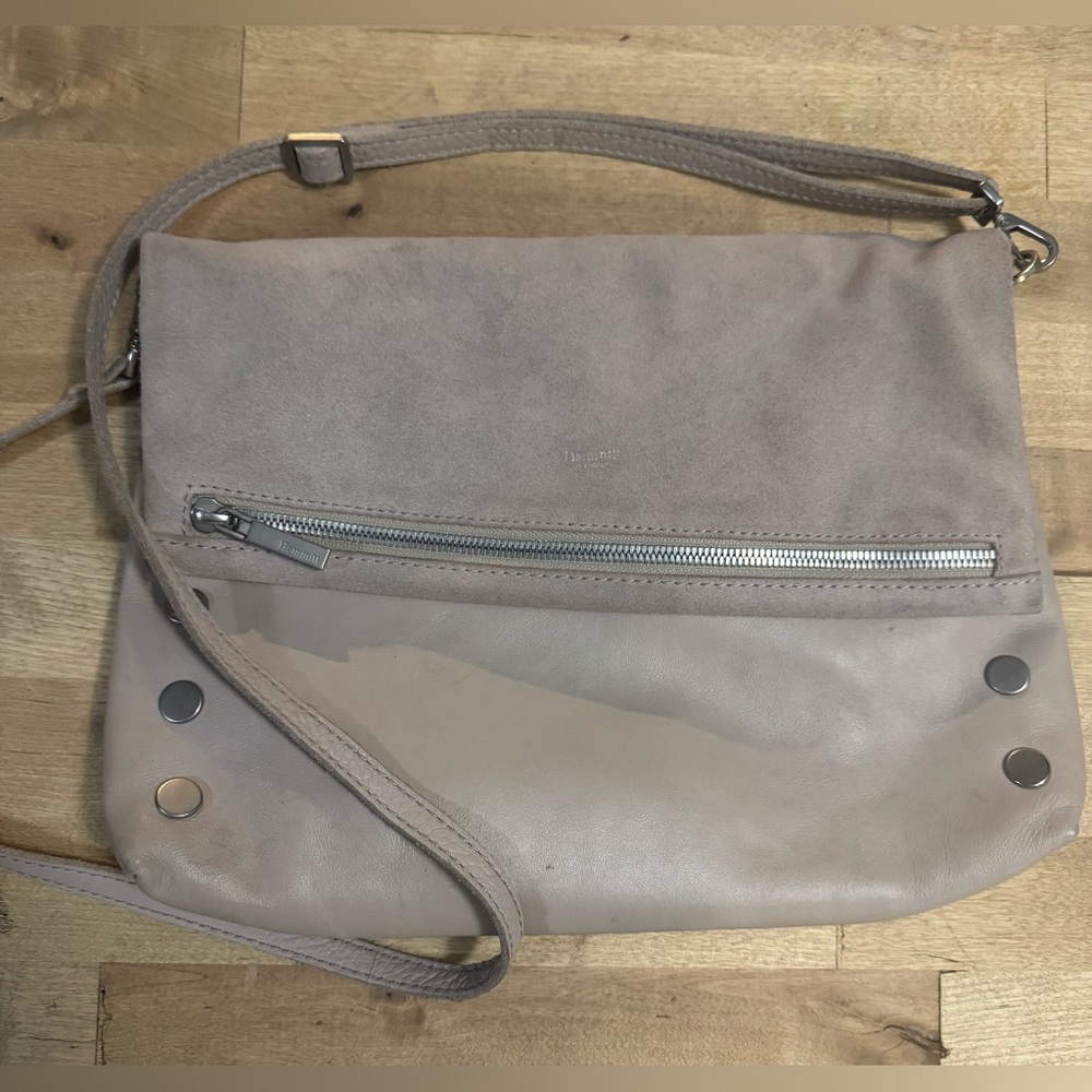 Hammit large VIP Taupe Leather Crossbody Bag